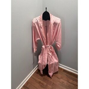 Women's Vintage Victoria Secret Long Pink Satin Medium Textured